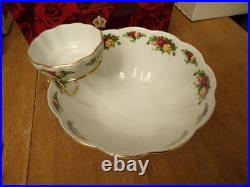Royal Albert Old Country Roses @2006 Chip-N-Dip Serving Bowl Set @28839002