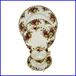 Royal Albert Old Country Roses 20 Pc Dinnerware Set For 4 England 1962 Vintage Royal Albert Old Country Roses 20 Pc Dinnerware Set For 4 England 1962 Vintage