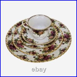 Royal Albert Old Country Roses 20 Pc Dinnerware Set For 4 England 1962 Vintage Royal Albert Old Country Roses 20 Pc Dinnerware Set For 4 England 1962 Vintage