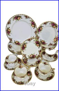 Royal Albert Old Country Roses 20 Pc Dinnerware Set For 4 England 1962 Vintage Royal Albert Old Country Roses 20 Pc Dinnerware Set For 4 England 1962 Vintage