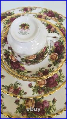 Royal Albert Old Country Roses 20 Pc Dinnerware Set For 4 England 1962 Vintage Royal Albert Old Country Roses 20 Pc Dinnerware Set For 4 England 1962 Vintage