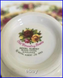 Royal Albert Old Country Roses 20 Pc Dinnerware Set For 4 England 1962 Vintage Royal Albert Old Country Roses 20 Pc Dinnerware Set For 4 England 1962 Vintage