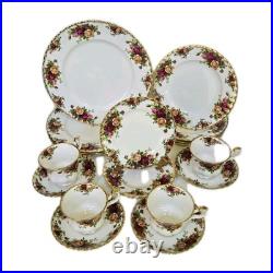 Royal Albert Old Country Roses 20 Pc Dinnerware Set For 4 England 1962 Vintage Royal Albert Old Country Roses 20 Pc Dinnerware Set For 4 England 1962 Vintage