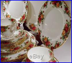 Royal Albert Old Country Roses 20 Pc Set England Back Stamp
