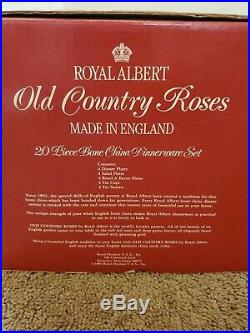 Royal Albert Old Country Roses 20 Pcs Bone China Dinnerware Made In England