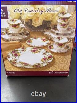 Royal Albert Old Country Roses 20-Piece Bone China Dinner Set 410078