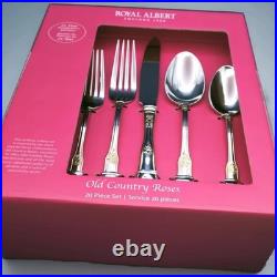 Royal Albert Old Country Roses 20 Piece Cutlery Set As New Condition
