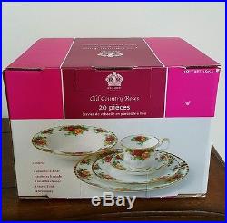 Royal Albert Old Country Roses 20 Piece Dinner Set Service for 4