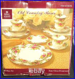 Royal Albert Old Country Roses 20-Piece Dinnerware Set 4-5 Pc Place Settings NIB