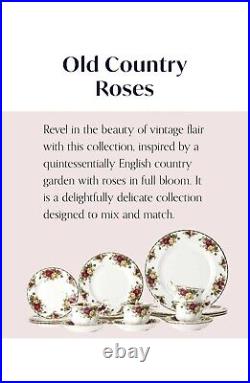 Royal Albert Old Country Roses 20-Piece Dinnerware Set, Bone China Antique
