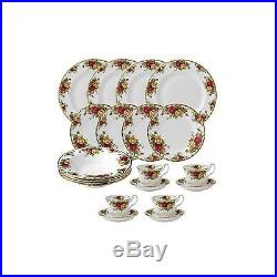 Royal Albert Old Country Roses 20 Piece Dinnerware Set White 2-Day Delivery