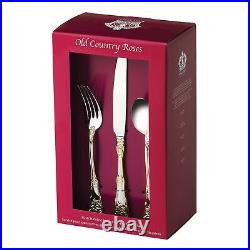 Royal Albert Old Country Roses 20-Piece Flatware Set, Golden