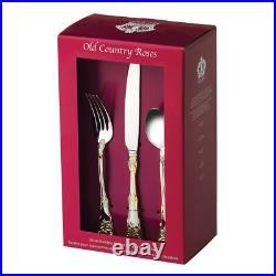 Royal Albert Old Country Roses 20-Piece Flatware Set Golden