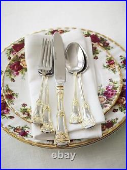 Royal Albert Old Country Roses 20 Piece Flatware Set With Gold Accents Royal Albert Old Country Roses 20 Piece Flatware Set With Gold Accents