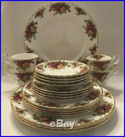 Royal Albert Old Country Roses 20 Piece Set 4 Dinner Plates 4 Salad 4 Bread Cups