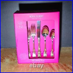 Royal Albert Old Country Roses 20-Piece Stainless Flatware Set