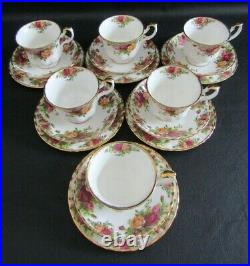 Royal Albert Old Country Roses 21 Piece Tea Set 1962/73 Stamp 1st Quality 2