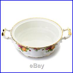 Royal Albert Old Country Roses 22K Gold Accented Bone China Covered Bowl