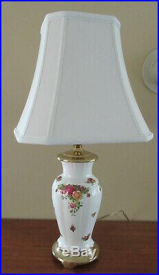 Royal Albert Old Country Roses 22 Brass Accent Table Lamp with Shade Lovely