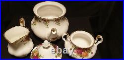 Royal Albert Old Country Roses 22 Piece Tea Set Large Pot, 6x Trio England