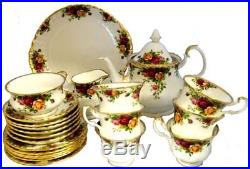 Royal Albert Old Country Roses 22 Piece Tea Set Made in England