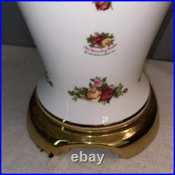 Royal Albert Old Country Roses 22 Porcelain Table Lamp With Shade NEW