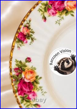 Royal Albert Old Country Roses 22k Gold Bone China Dinner Plates 10.5 4 Pcs New