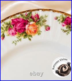 Royal Albert Old Country Roses 22k Gold Bone China Dinner Plates 10.5 4 Pcs New