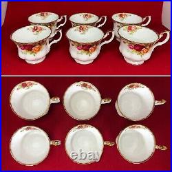 Royal Albert Old Country Roses 23 Pc Tea Set Teapot, 6x Cup Trios England