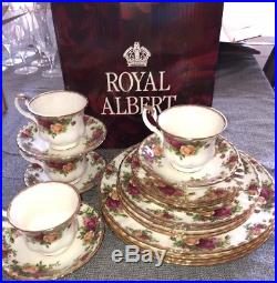 Royal Albert Old Country Roses 25 Pc 5 Place Settings Bone China England Plate