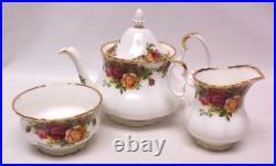 Royal Albert Old Country Roses 2 Cup Mini Teapot Creamer and Sugar Bowl