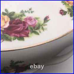 Royal Albert Old Country Roses 2 In 1 Cake Plate Or Vegetable/Chip And Dip Tray