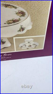 Royal Albert Old Country Roses 2 In 1 Vegetable/Chip N Dip &Cake Plate NIB