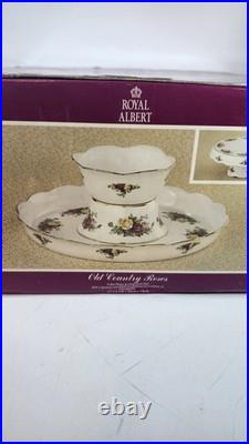 Royal Albert Old Country Roses 2 In 1 Vegetable/Chip N Dip &Cake Plate NIB
