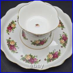 Royal Albert Old Country Roses 2 In 1 Vegetable/Chip N Dip or Cake Platter/Plate