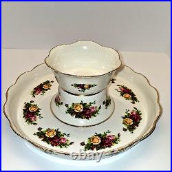 Royal Albert Old Country Roses 2 In 1 Vegetable/Chip N Dip or Cake Platter/Plate