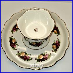 Royal Albert Old Country Roses 2 In 1 Vegetable/Chip N Dip or Cake Platter/Plate