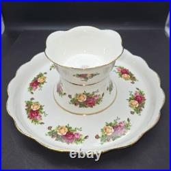 Royal Albert Old Country Roses 2 In 1 Vegetable/Chip N Dip or Cake Platter/Plate