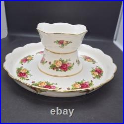 Royal Albert Old Country Roses 2 In 1 Vegetable/Chip N Dip or Cake Platter/Plate