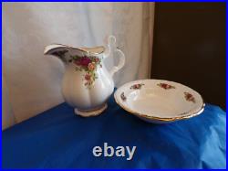 Royal Albert Old Country Roses 2-PC Side Table Basin Bowl & Water Pitcher Set