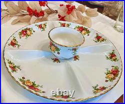 Royal Albert Old Country Roses 2 Platters + 2-Piece Chip & Dip Serving Set