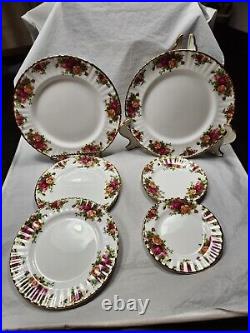 Royal Albert Old Country Roses (2ea) Dinner, Luncheon, Bread Butter Plates 6 PCS