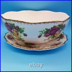 Royal Albert Old Country Roses 2pc. Berry Bowl Strainer Colander & Underplate