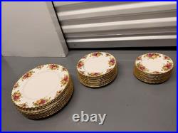 Royal Albert Old Country Roses 30 Pc Dinner Plate Set Bone China England