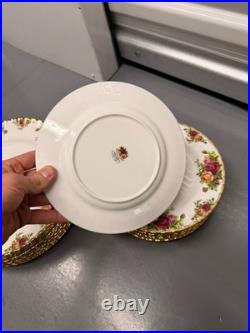 Royal Albert Old Country Roses 30 Pc Dinner Plate Set Bone China England