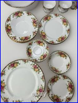 Royal Albert Old Country Roses 38 Pc Dinner Tea Set 1962 England Bone China VTG