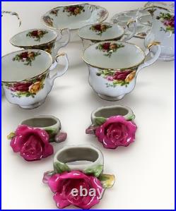 Royal Albert Old Country Roses 38 Pc Dinner Tea Set 1962 England Bone China VTG