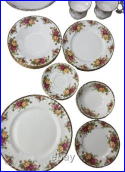 Royal Albert Old Country Roses 38 Pc Dinner Tea Set 1962 England Bone China VTG