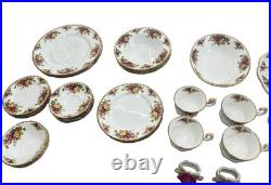 Royal Albert Old Country Roses 38 Pc Dinner Tea Set 1962 England Bone China VTG
