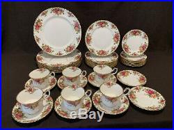 Royal Albert Old Country Roses 38 Piece 8 Place Settings Dinner Salad Plate Set